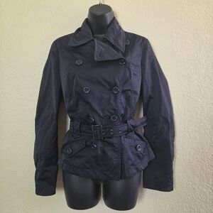 Brema Double Breasted Short Trench Jacket